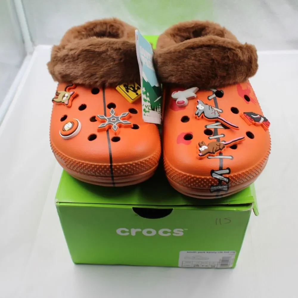 Crocs South Park Kenny Classic Lined Clogs Orange Men Size 8 Women 10 NIB 211499